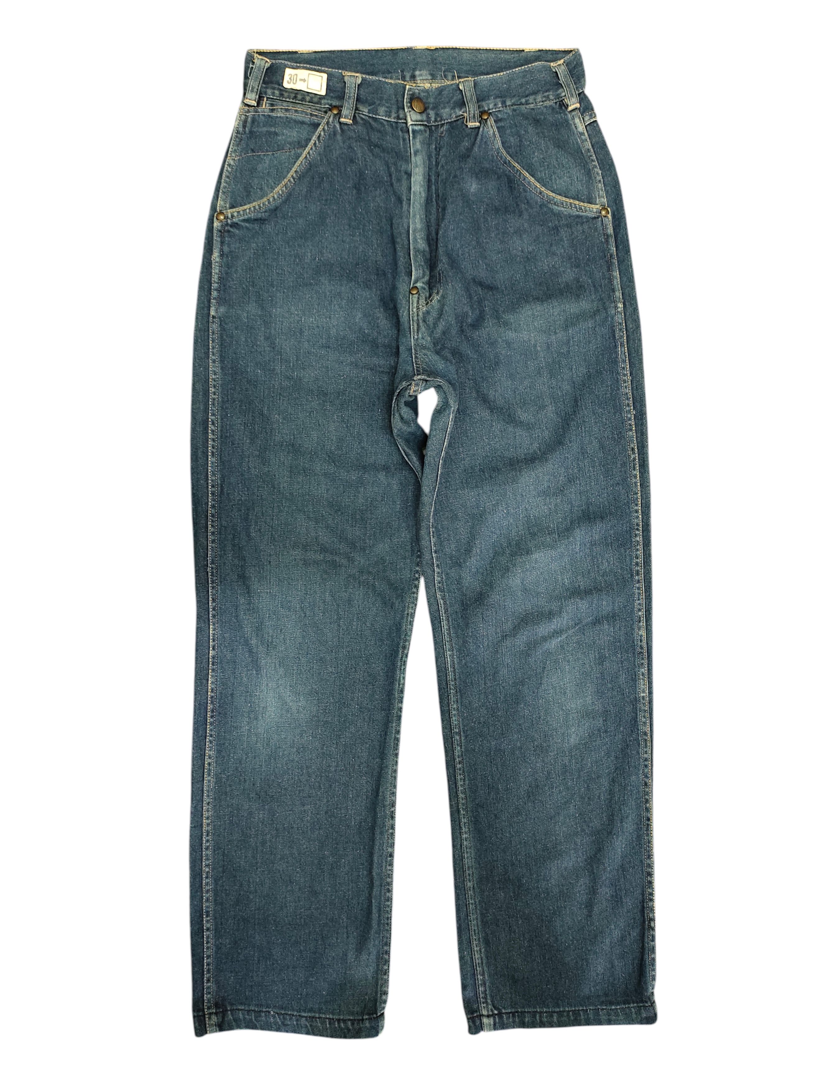 Vintage 90s Blue Blue Japan Indigo Loose Wide Denim Jeans