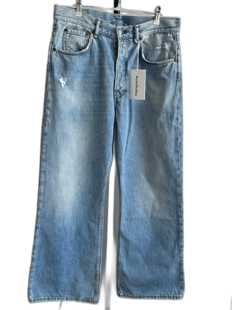 Acne Studios Acne Studios Loose Fit Blue Denim Pants Size US 33 - 1 Thumbnail