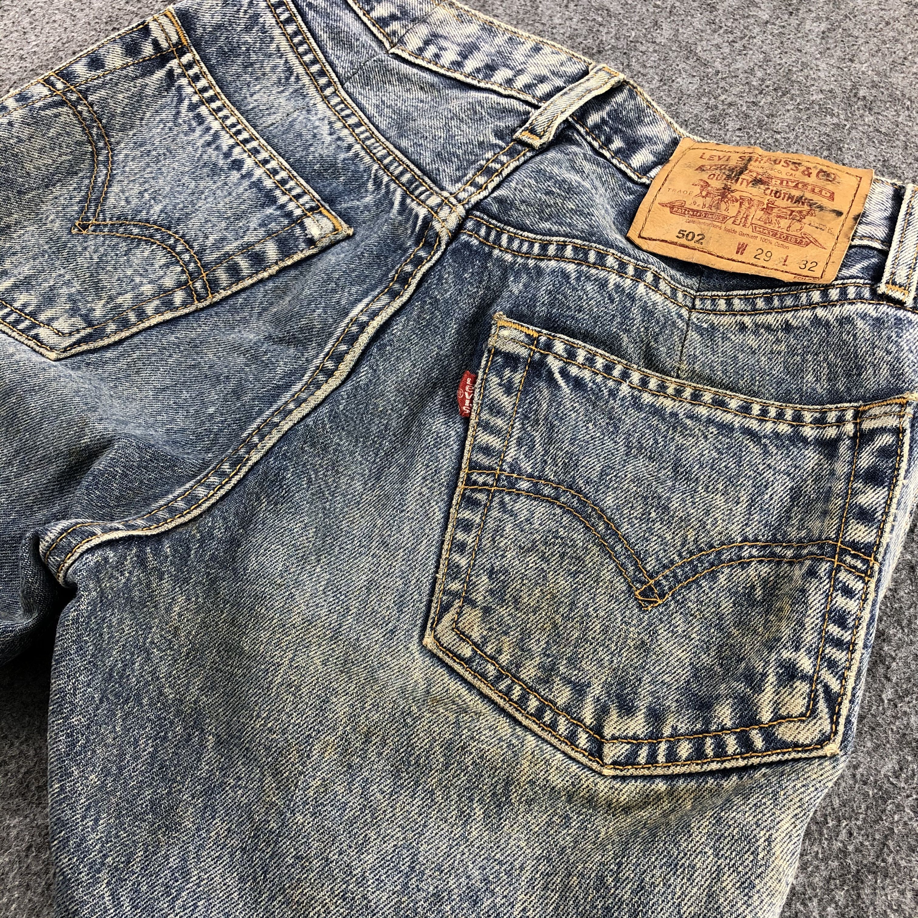 Levi's × Vintage Vintage 90s Blue Wash Levis 502 Jeans-J2265 Size US 28 / EU 44 - 3 Thumbnail