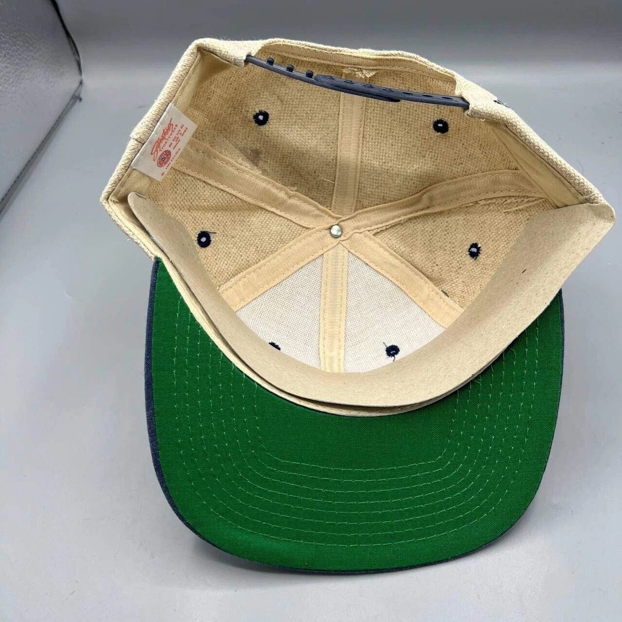 Signatures × Vintage Michigan Wolverines Hat Men Beige Blue Signatures Snap Back Size ONE SIZE - 2 Thumbnail