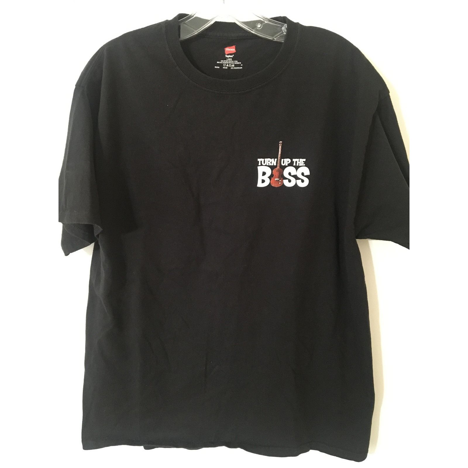 Hanes Hanes Tagless Large Turn Up The Base Black Cotton T-shirt Size US L / EU 52-54 / 3 - 1 Thumbnail