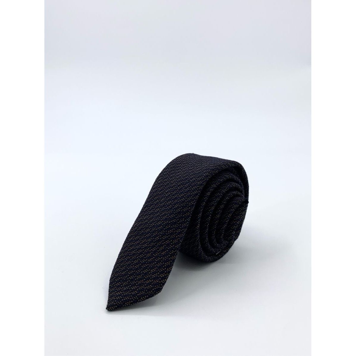 Dior Dior Navy Blue Textured Silk Mens Tie 156cm Size ONE SIZE - 1 Thumbnail