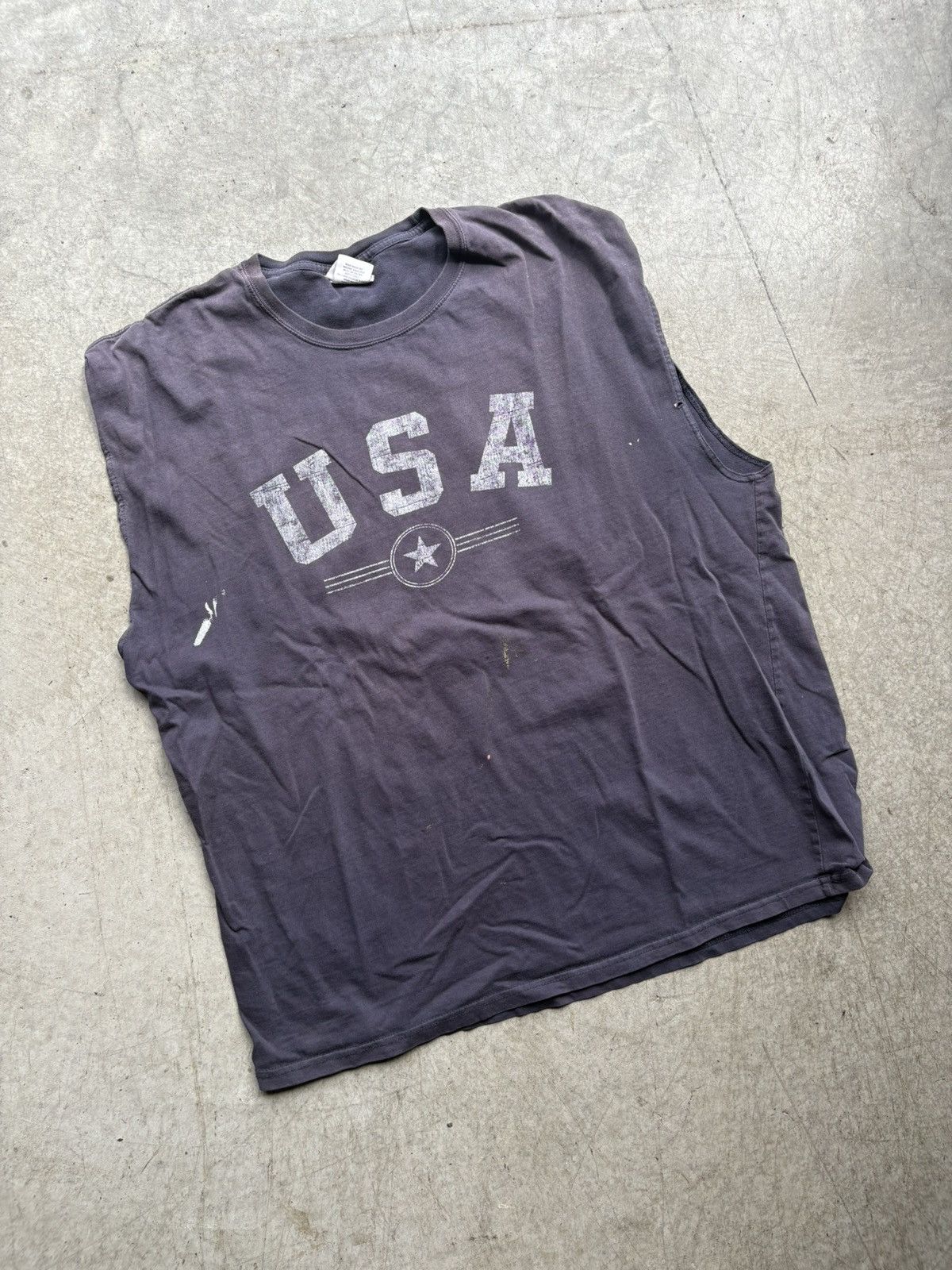 Vintage Vintage USA Tank Top Shirt Size US XXL / EU 58 / 5 - 1 Thumbnail