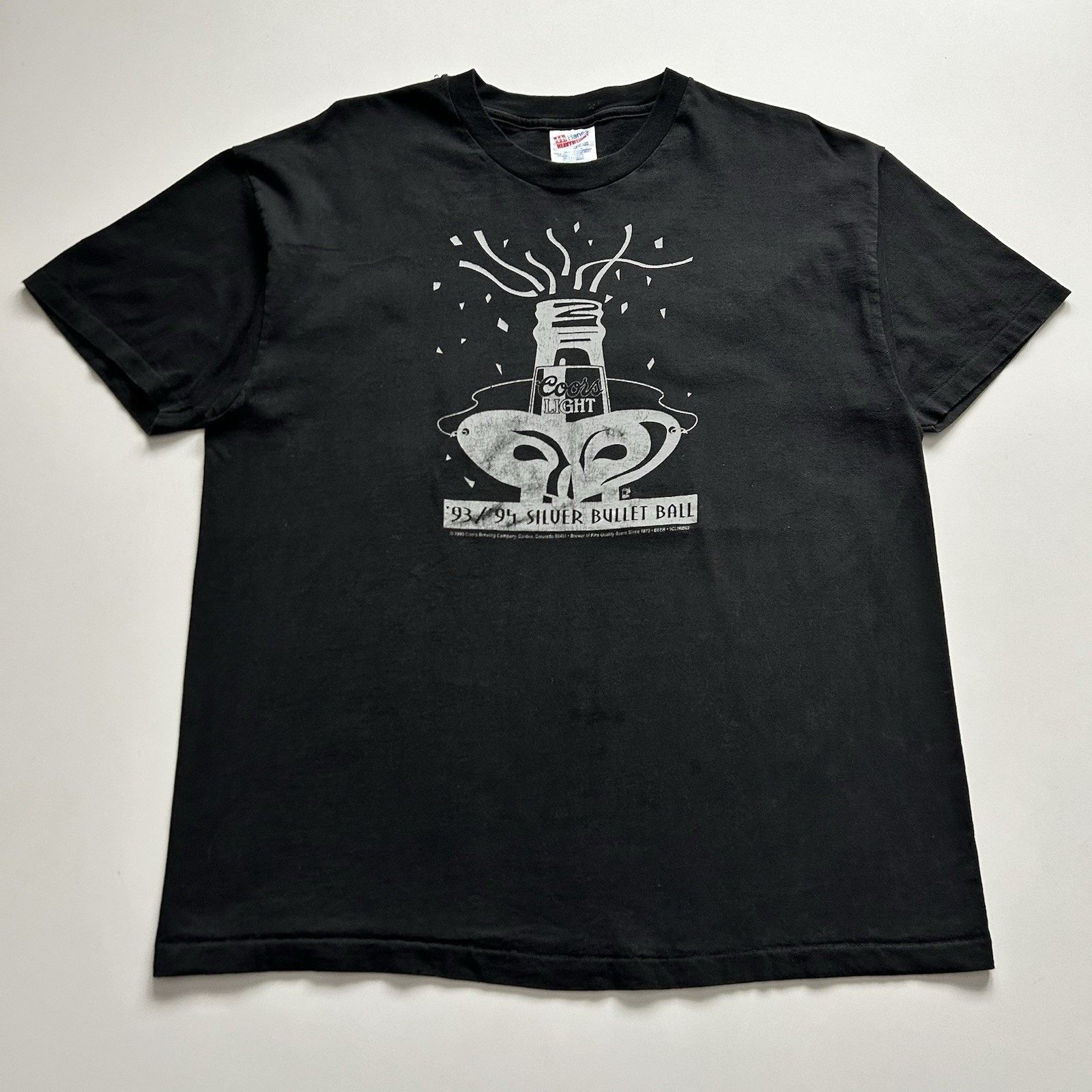 Hanes Vintage 90s Coors Light Silver Bullet T Shirt XL Back Hanes Size US XL / EU 56 / 4 - 1 Thumbnail