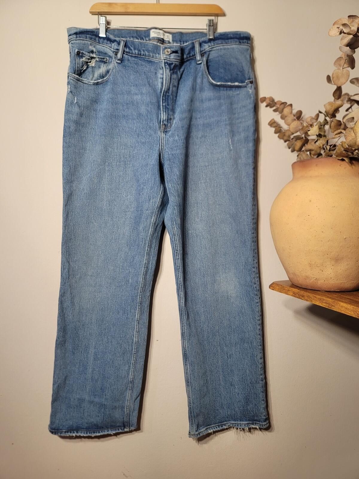 Abercrombie & Fitch Abercrombie & Fitch '90s Relaxed Jean Sz 18r Denim Mimimal Size 34" / US 12 / IT 48 - 1 Thumbnail