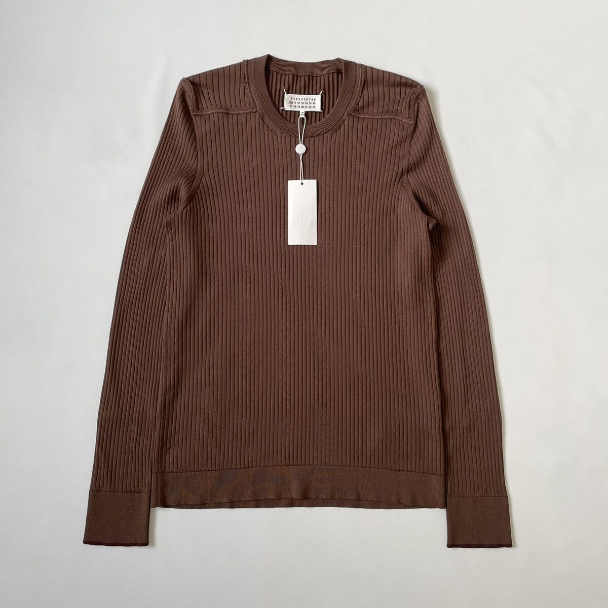 Maison Margiela S/S 20 ‘Destroyed’ Ribbed Military Sweater Size US M / EU 48-50 / 2 - 2 Thumbnail