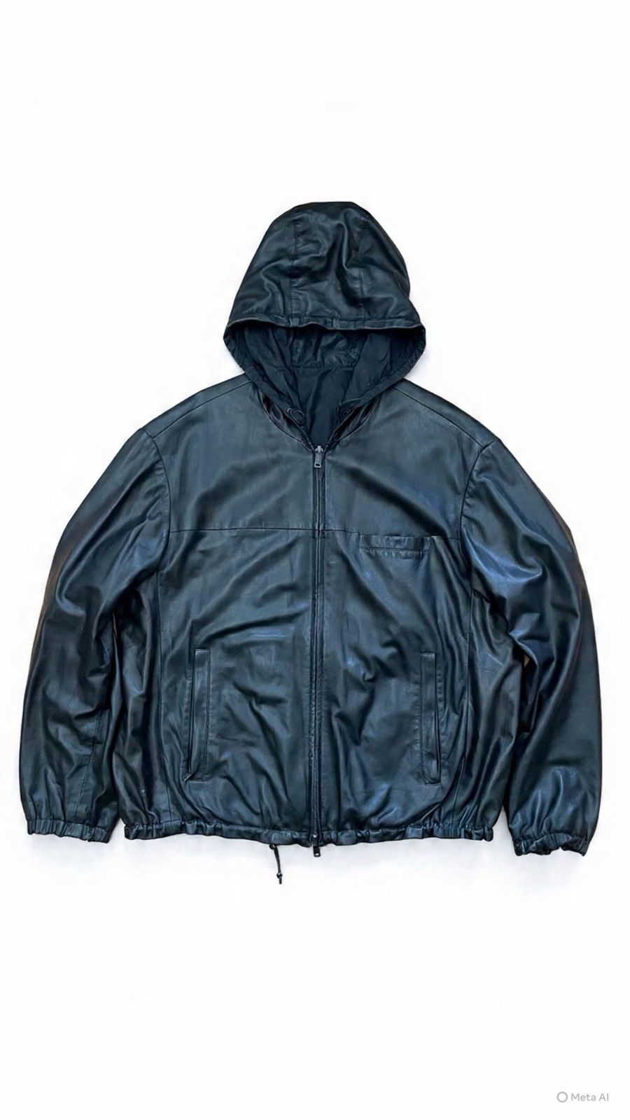 Prada Prada reversible leather/ nylon jacket Size US L / EU 52-54 / 3 - 1 Thumbnail