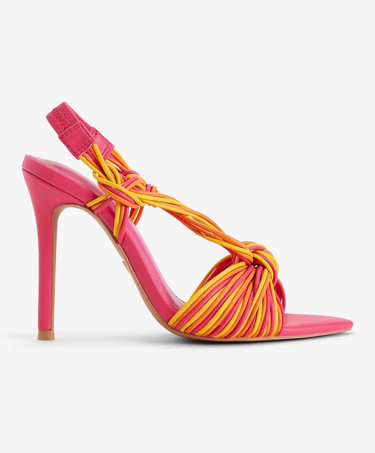 Express Woven Multi Strap Heeled Sandals- EXPRESS BRAND- Size 8W Size US 8 / IT 38 - 3 Thumbnail