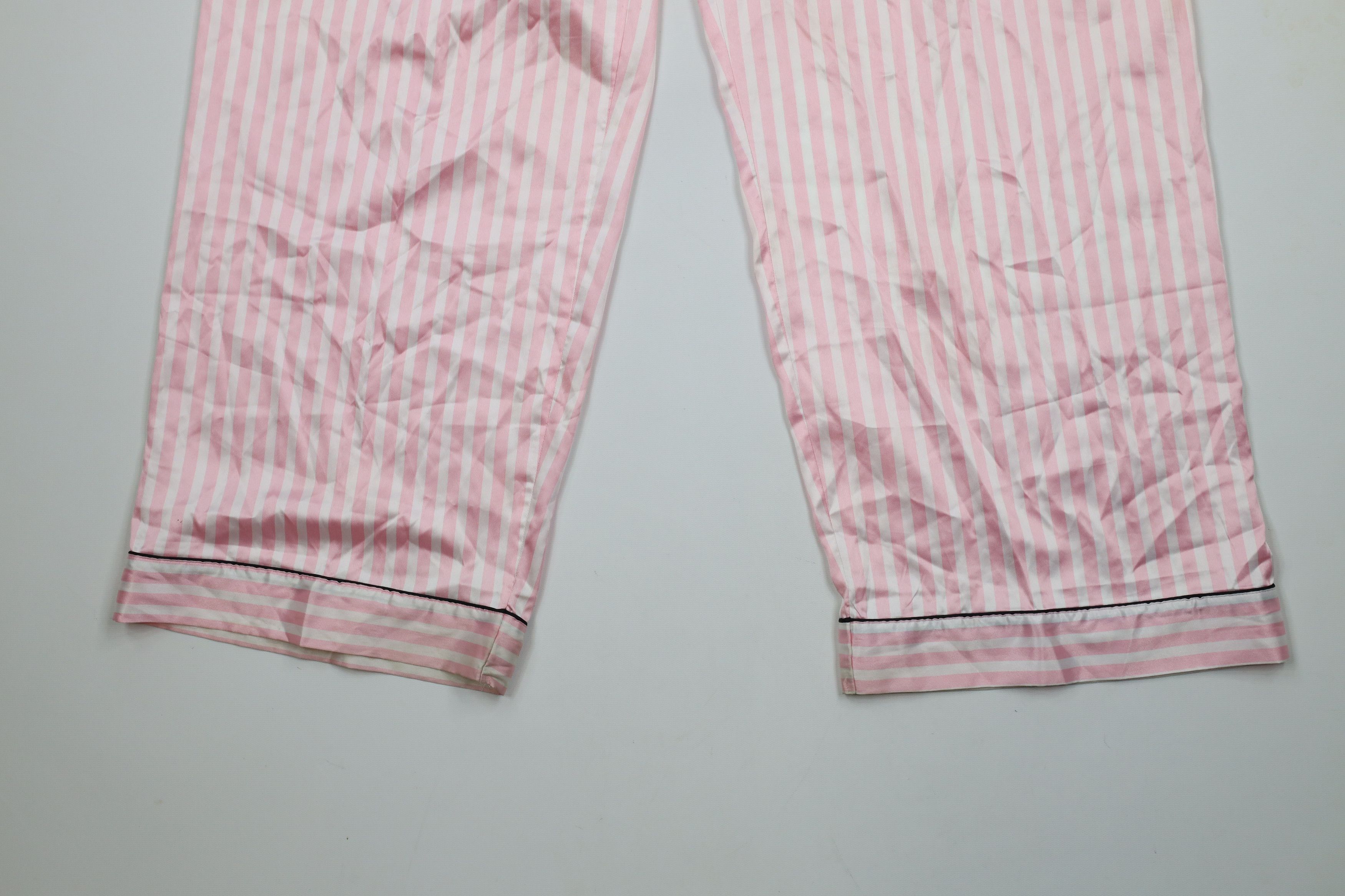 Victoria's Secret × Vintage Vintage Victoria's Secret Silky Polyester Striped Pajamas Size L / US 10 / IT 46 - 18 Thumbnail