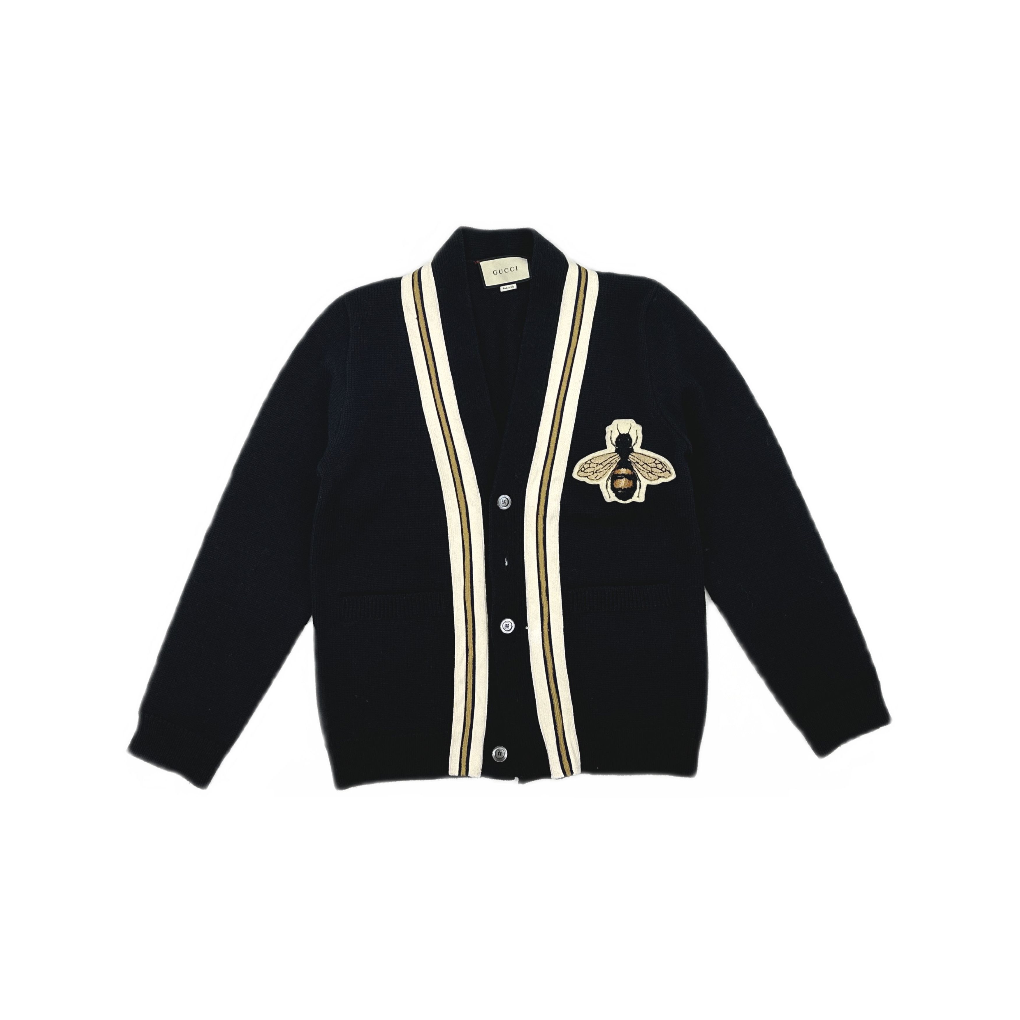 Gucci Gucci Bee Patch Wool Cardigan Size S Size US S / EU 44-46 / 1 - 1 Thumbnail