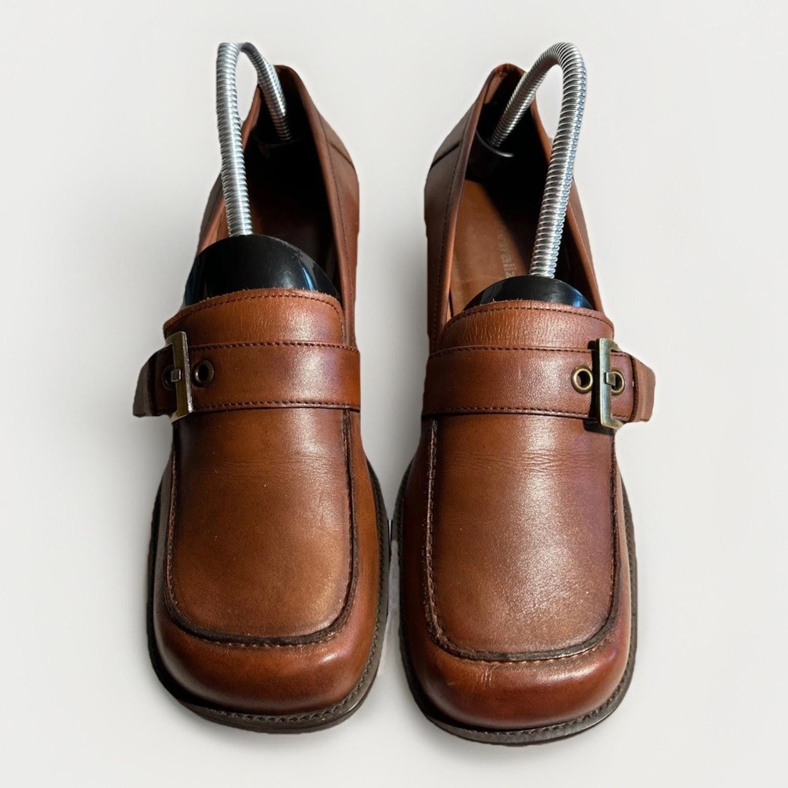 Other Naturalizer Womens Leather Loafers Buckle Slip Brown Sz.10 Size US 10 / IT 40 - 2 Thumbnail