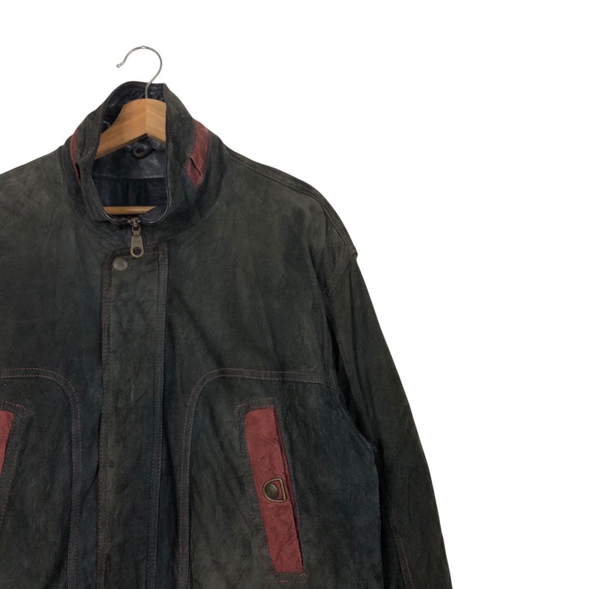 Japanese Brand × Vintage 📌Vintage Worker Hunting Leather Jacket Conceria Egeria Size US M / EU 48-50 / 2 - 7 Thumbnail