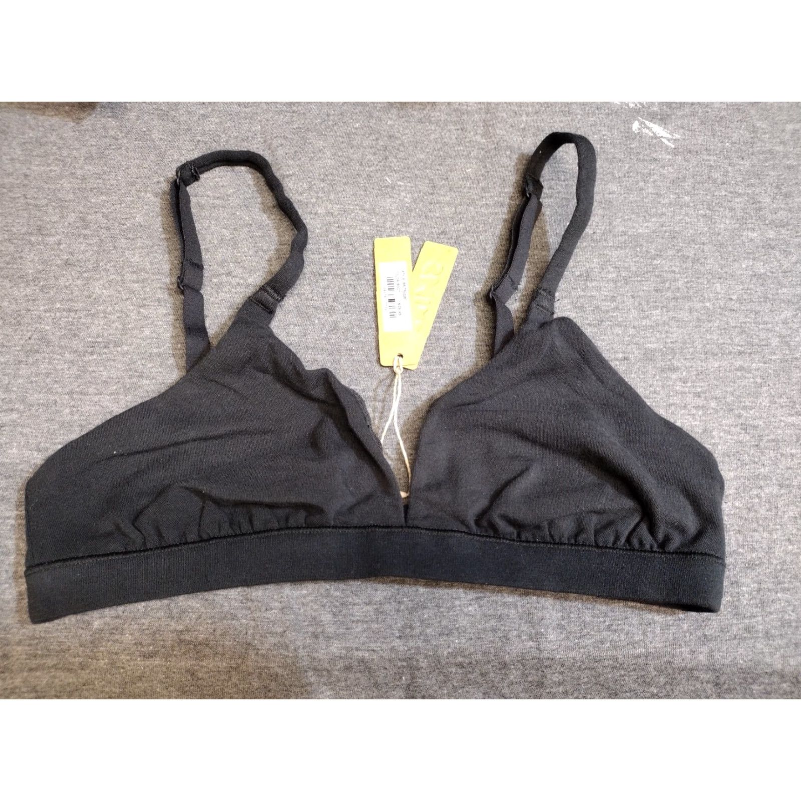 SKIMS SKIMS Triangle Bralette Women XS Soot Cotton Jersey Bralette Adjustable Strap Wireless 90s Colorful Rose Theme Brand: Skims Size ONE SIZE - 7 Thumbnail