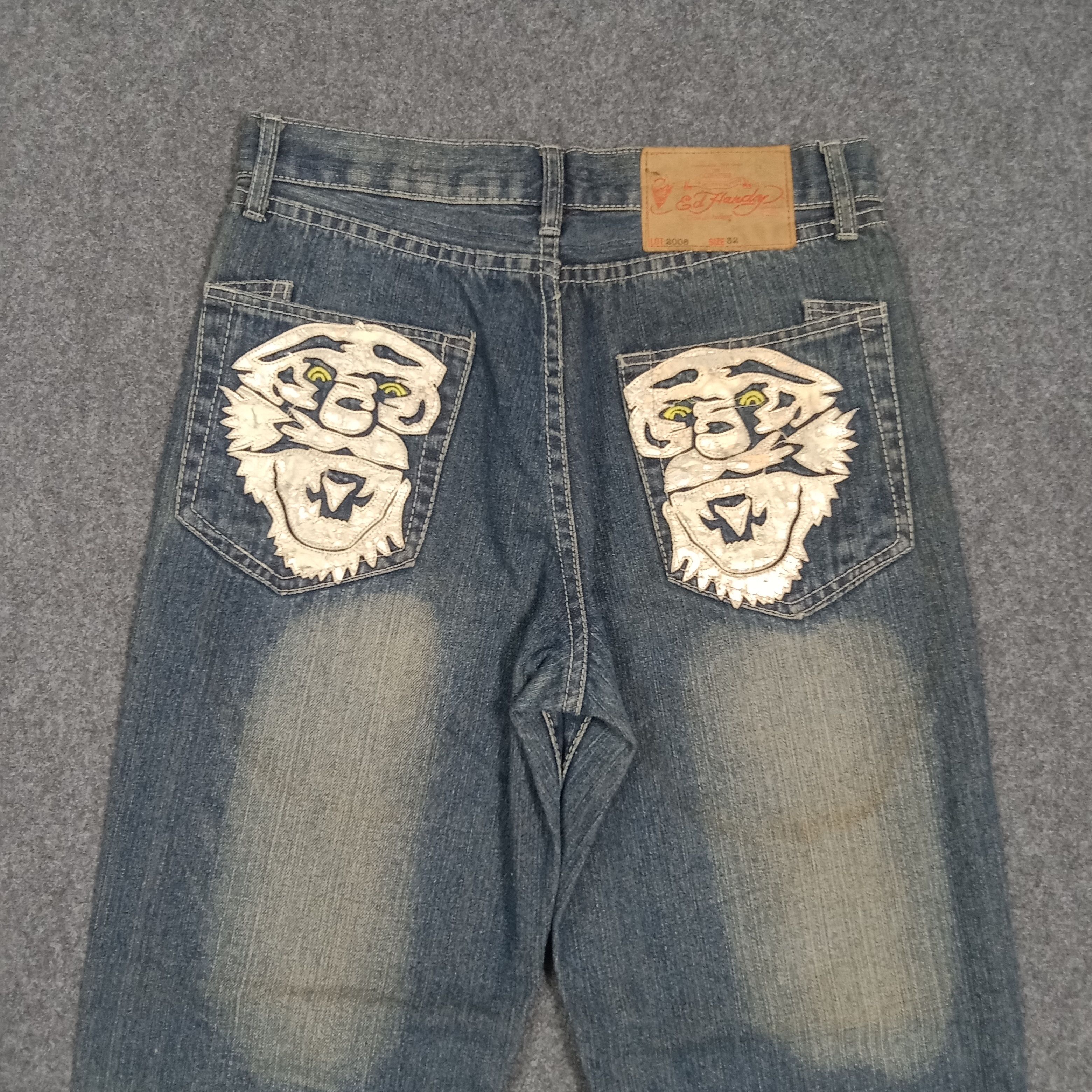 Ed Hardy Ed Hardy Christian Audigier Custom Logo Jeans C272N1 Size US 31 - 6 Thumbnail