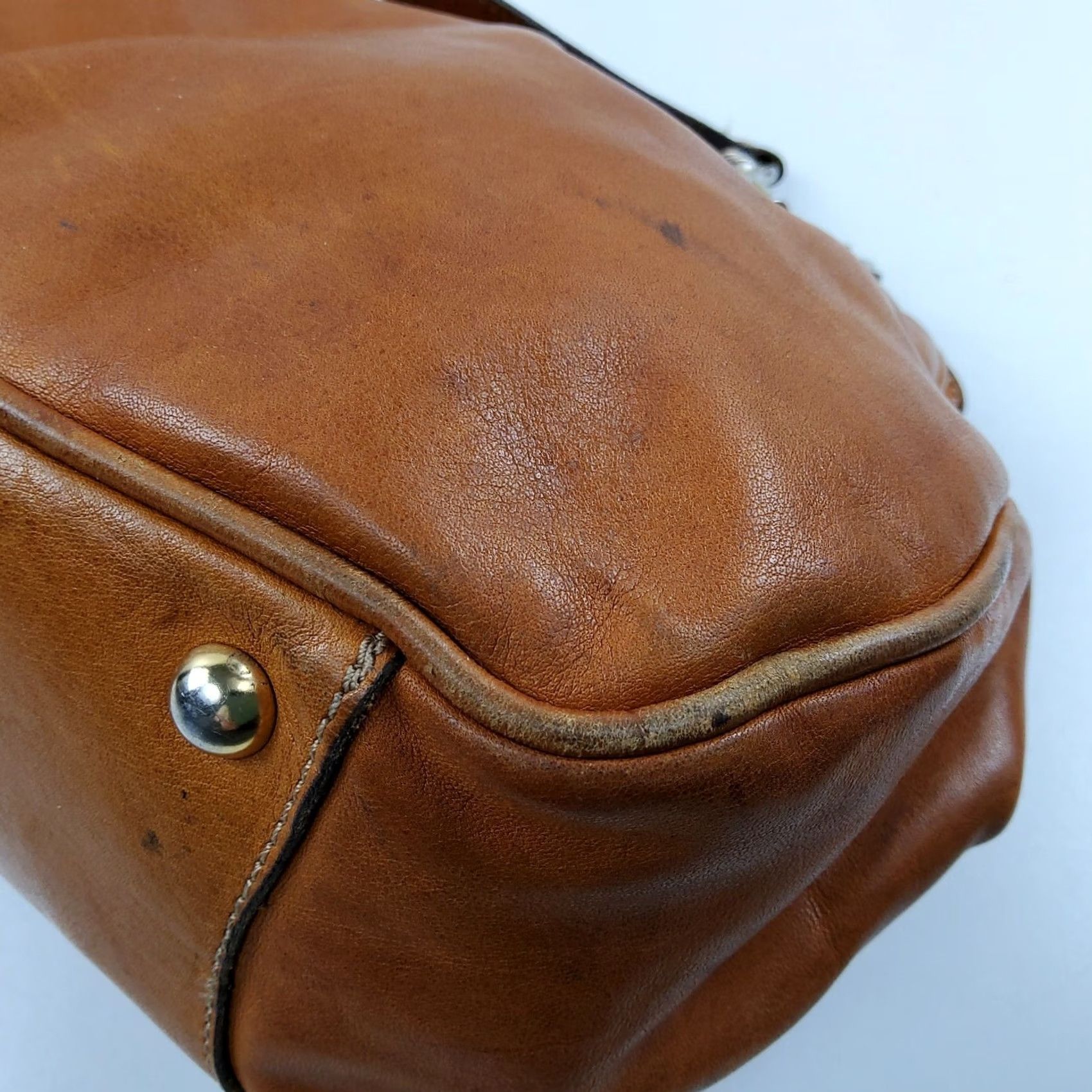 Vintage VINTAGE Dimoni Brown Leather Satchel Handbag Magnetic Hinged Top Purse Satchel Handbag Women Medium Brown Leather Gold tone Hardware Adjustable Strap Size M / US 6-8 / IT 42-44 - 7 Thumbnail