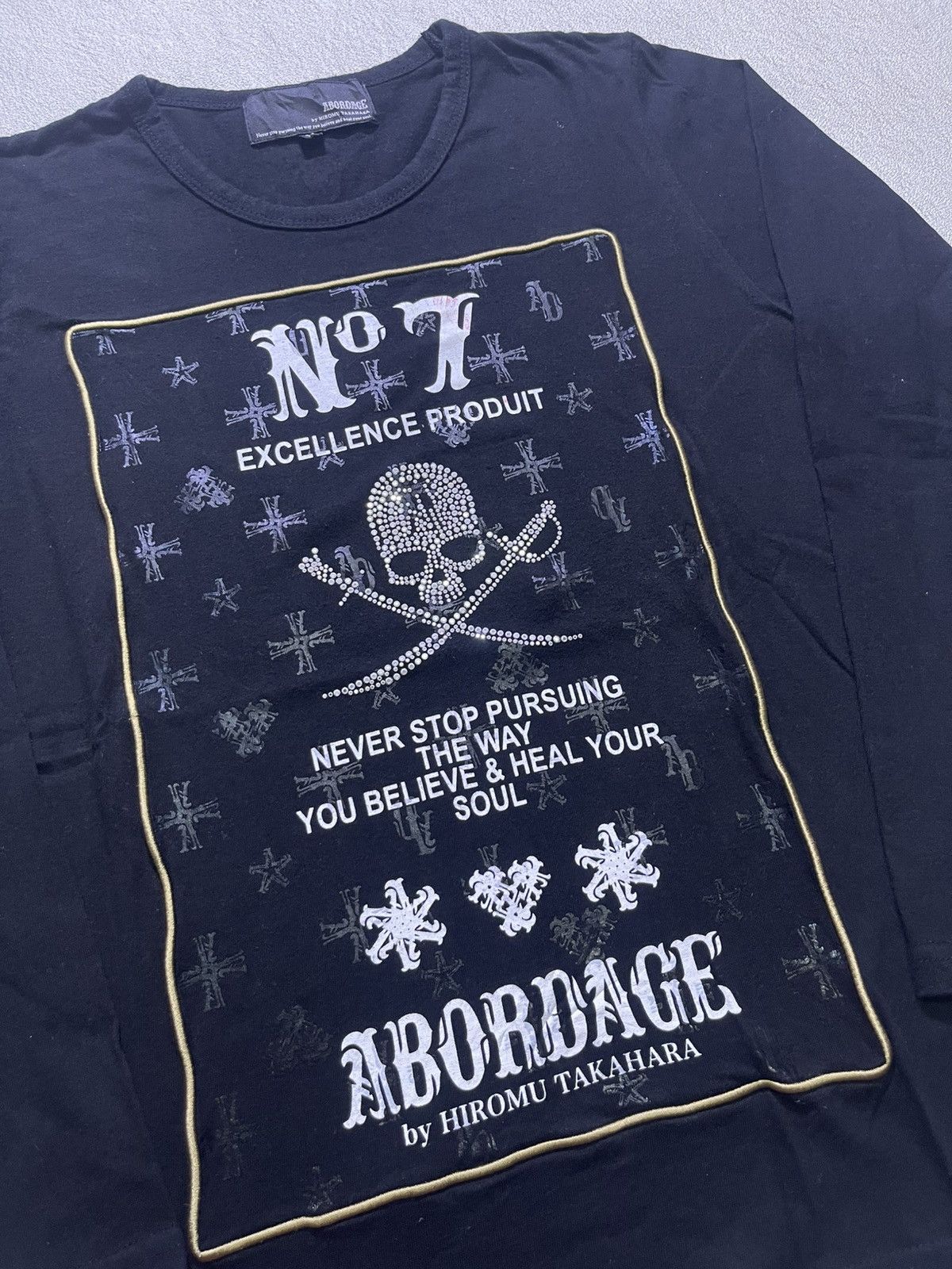 Japanese Brand Y2K ABORDAGE long sleeve tshirt Size US M / EU 48-50 / 2 - 3 Thumbnail