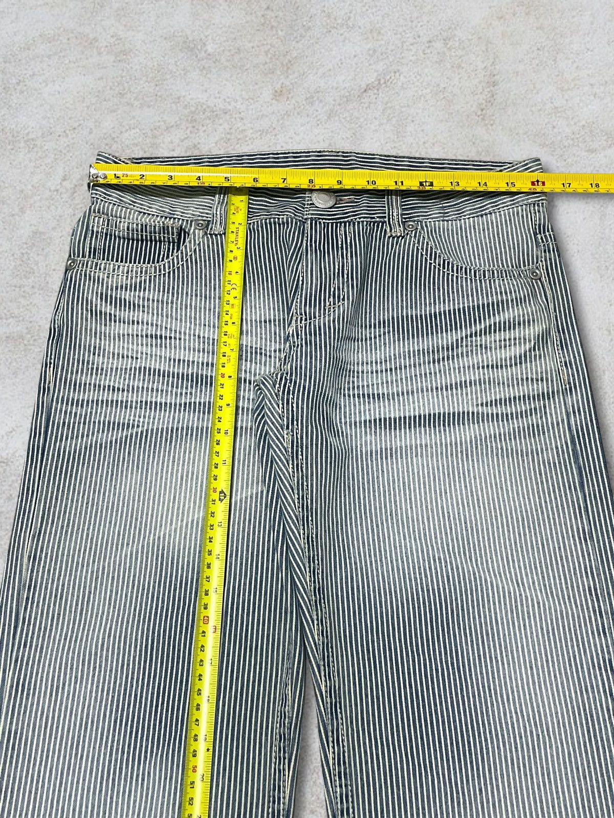 Vintage Vintage Japanese Denim Hickory Iconic Stripe Railroad Jeans Size US 32 / EU 48 - 11 Thumbnail