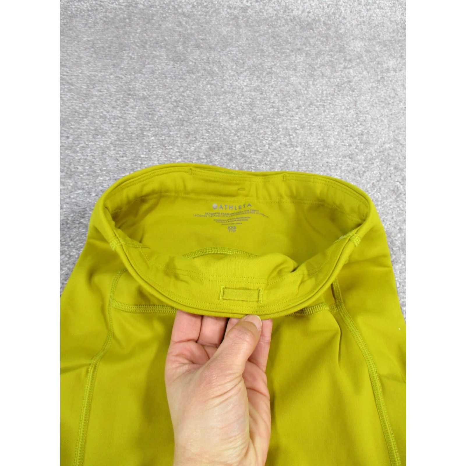 Athleta Athleta Leggings 2XS Womens 7/8 Yellow Pockets Cropped Athletic Yoga Running Gym Training Womens Size 24" / US 00 / IT 34 - 4 Thumbnail