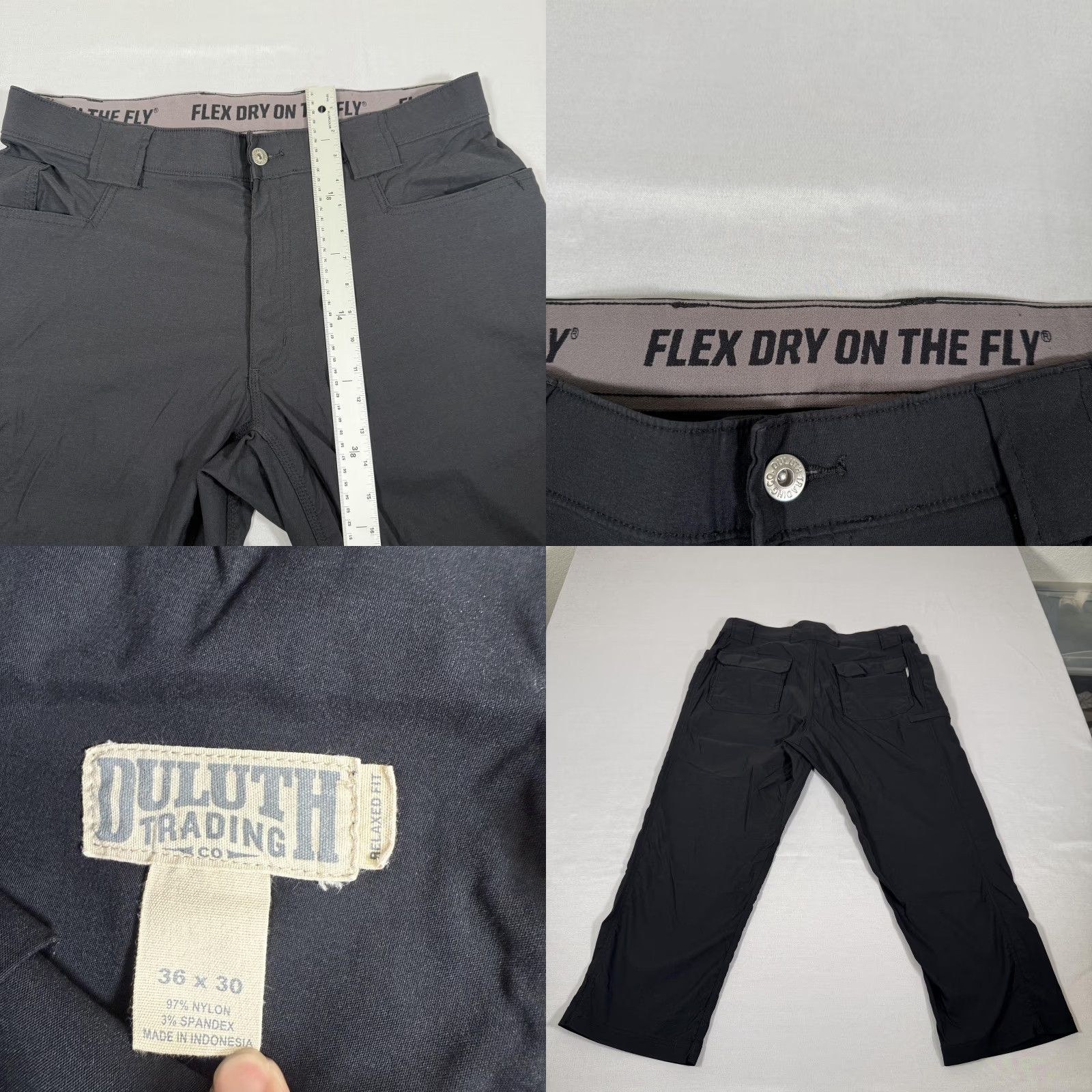 Vintage Duluth Flex Dry On The Fly Carpenter Pants Mens 36x27 Black Nylon Spandex Quick Dry Stretch Workwear Casual Outdoor Slim? Size US 36 / EU 52 - 8 Thumbnail