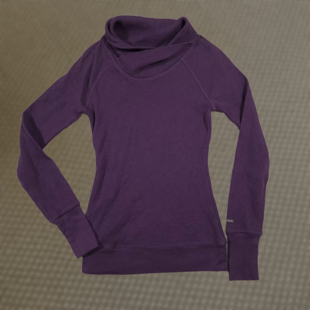 Vintage Columbia Shirt Womens XS Purple Cowl Neck Omni-Wick Long Sleeve Thermal Top Size XS / US 0-2 / IT 36-38 - 1 Thumbnail