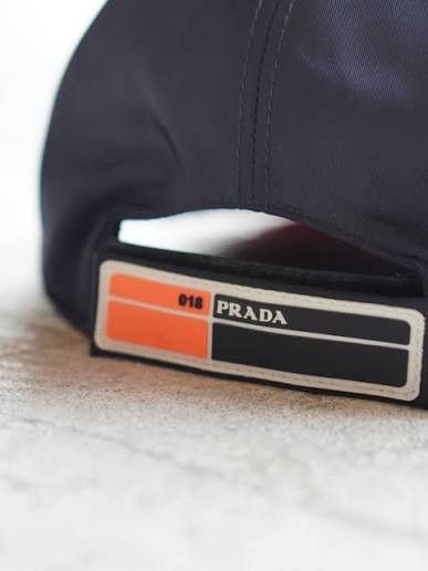 Prada Black/Orange Prada 018 Logo-appliqué Nylon Cap Size ONE SIZE - 2 Thumbnail