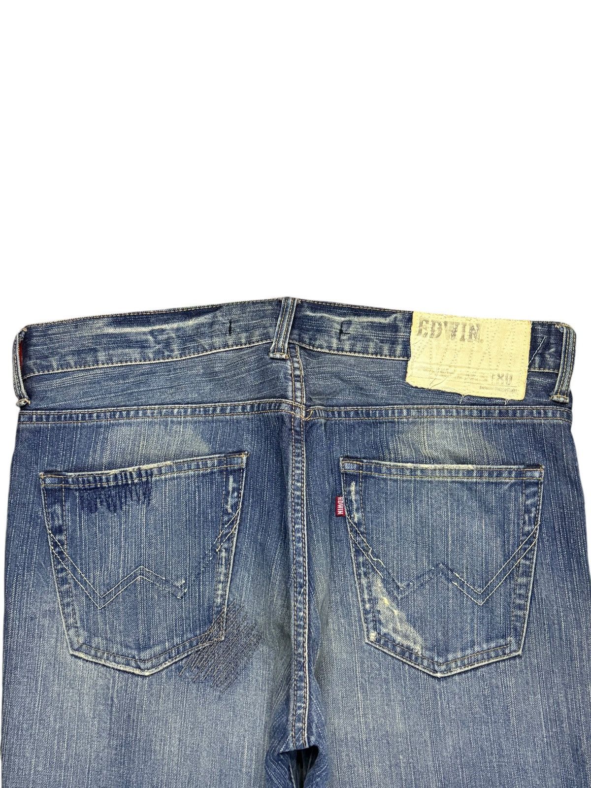 Edwin × Japanese Brand Exclusive Vintage Edwin XV Mud Wash Patched Flare Jeans Size US 35 - 8 Thumbnail