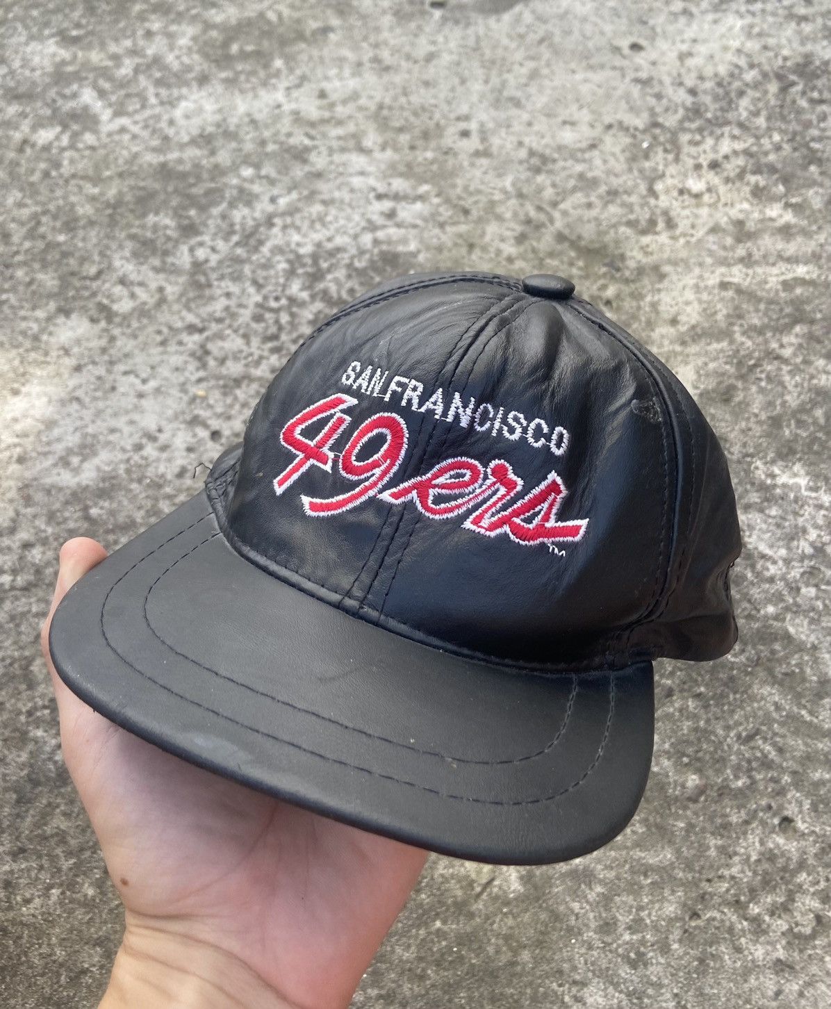 Vintage Vintage NFL 49ers cap leather Streetwear USA rare casual VTg Size ONE SIZE - 1 Thumbnail