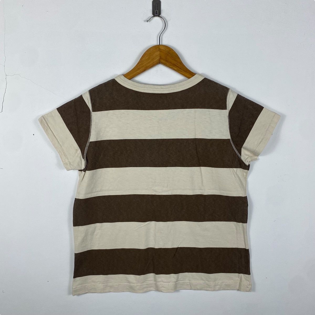Japanese Brand Japanene Brand GRIN Striped Women Ss Button Tops Size M / US 6-8 / IT 42-44 - 4 Thumbnail