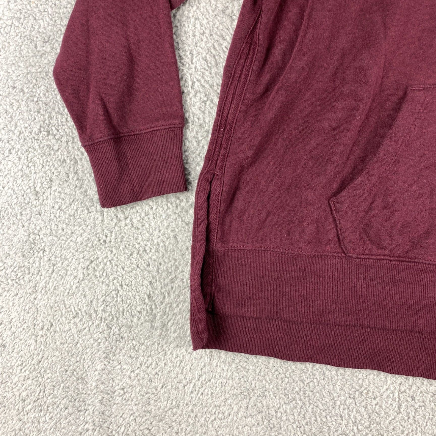Old Navy Old Navy Women's Athletic Hooded Sweatshirt Sz L Burgundy Fleece Pullover Fall Spring Summer Winter Size L / US 10 / IT 46 - 4 Thumbnail