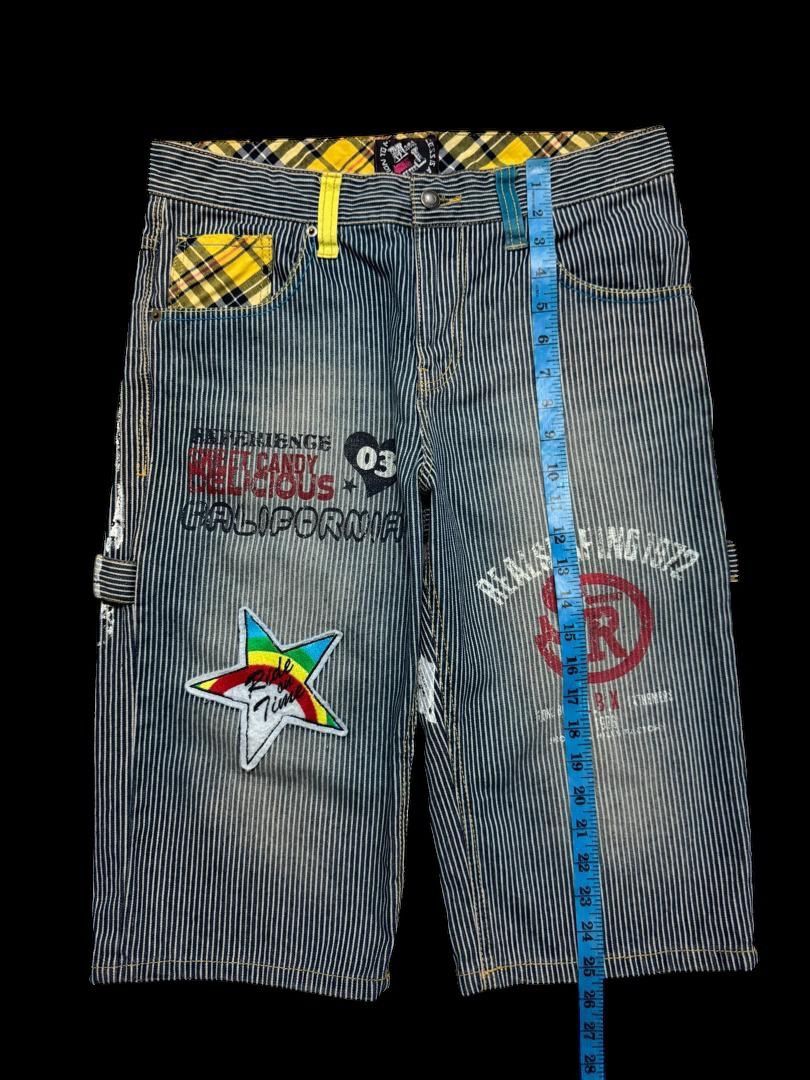 Vintage INSANE Japanese Hickory Short Mudwash Patcher Sick Style Size US 32 / EU 48 - 19 Thumbnail