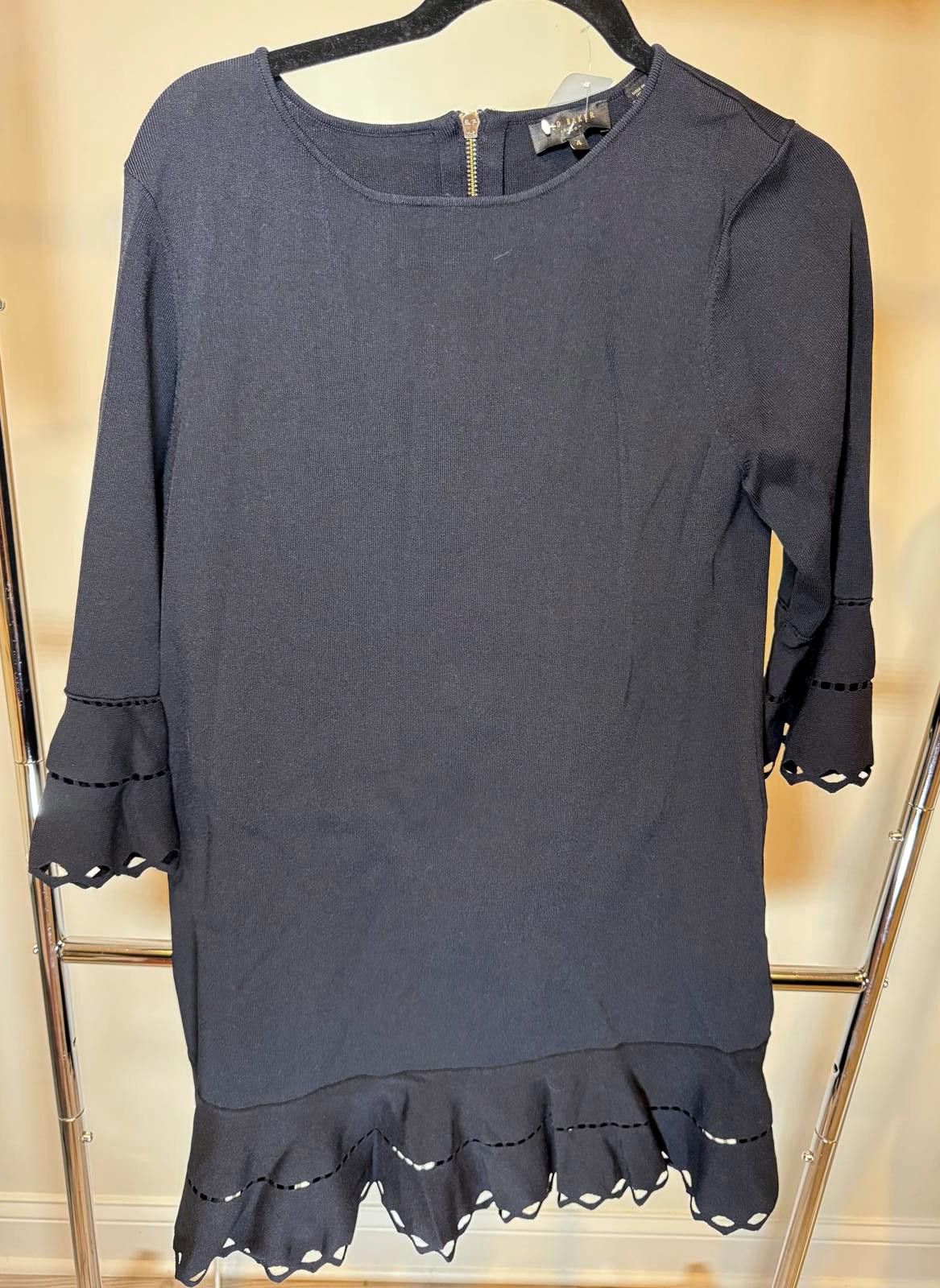 Ted Baker Ted Baker London Women's Dress - Elegant Navy Blue Size S / US 4 / IT 40 - 1 Thumbnail