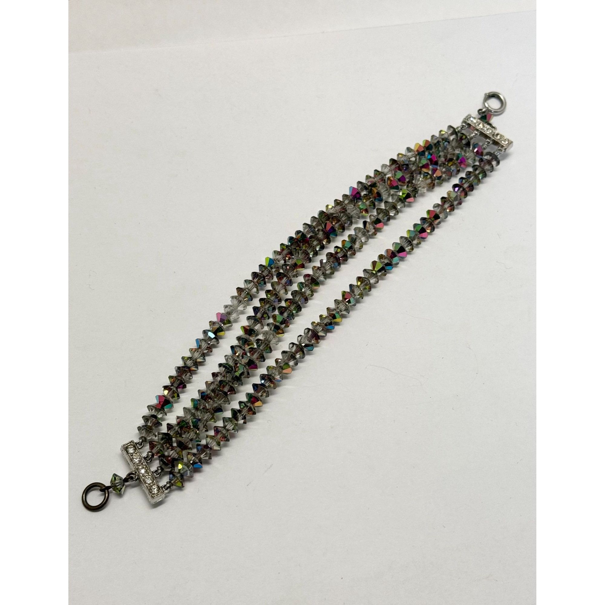Vintage Vintage crystal rhinestone multi strand bracelet Size ONE SIZE - 3 Thumbnail