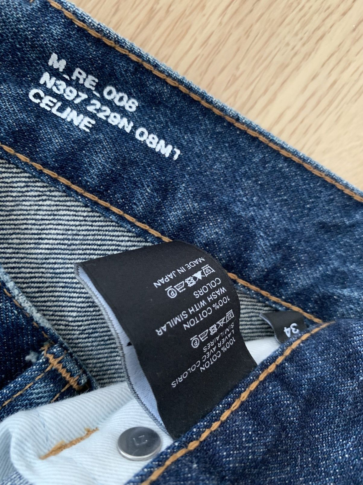 Celine Hedi era Celine destroyed moonlight wash DENIM Size US 34 / EU 50 - 2 Thumbnail
