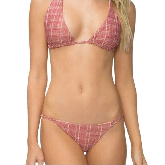 Tavik Tavik Swimwear Dylan Bikini Top Revolve Red Plaid Small Size ONE SIZE - 9 Thumbnail