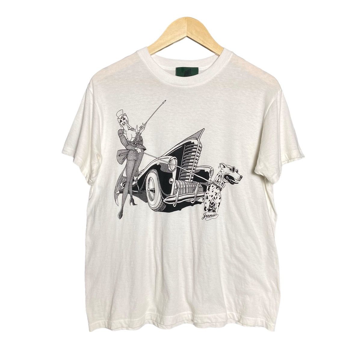 Jean Paul Gaultier × Vintage Vintage 80s Junior Gaultier Lady And Dalmatian Graphic Tee Size US L / EU 52-54 / 3 - 1 Thumbnail