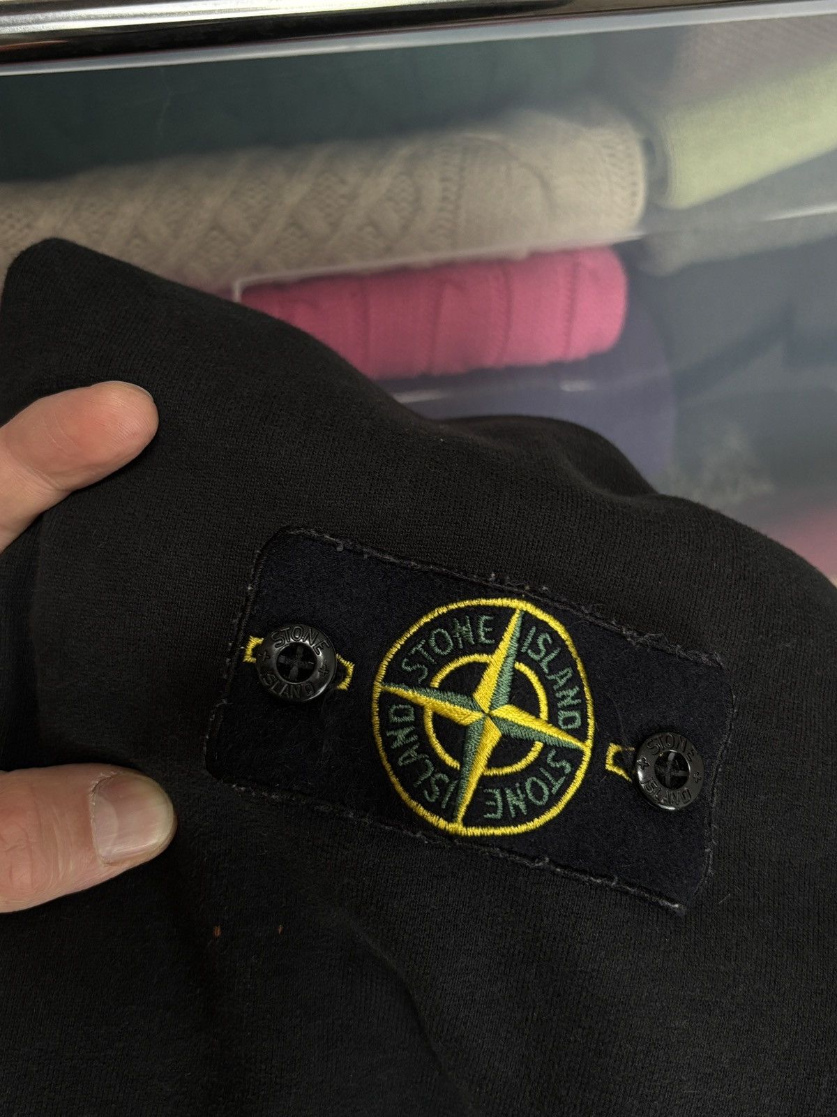 Massimo Osti × Stone Island Stone Island Black Hoodie Streetwear Badge Size US L / EU 52-54 / 3 - 5 Thumbnail