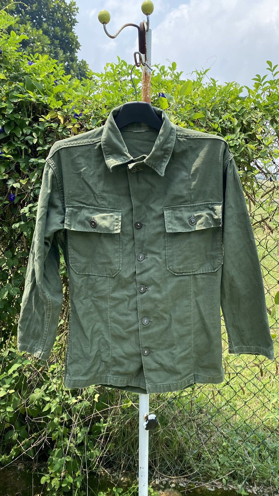 Vintage Vintage Army Cotton Shirt Size ONE SIZE - 1 Thumbnail