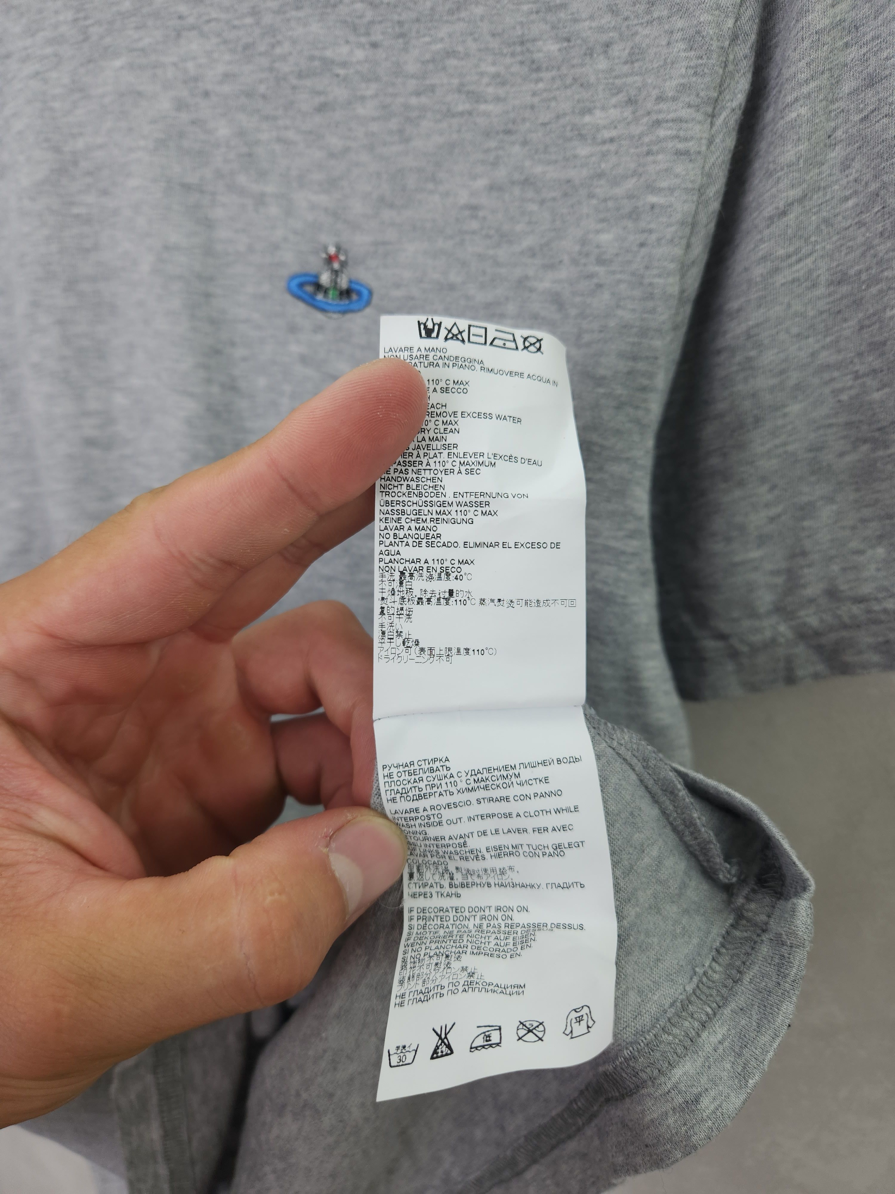 Vivienne Westwood Vivienne Westwood Man basic gray t shirt logo size L Size US L / EU 52-54 / 3 - 9 Thumbnail