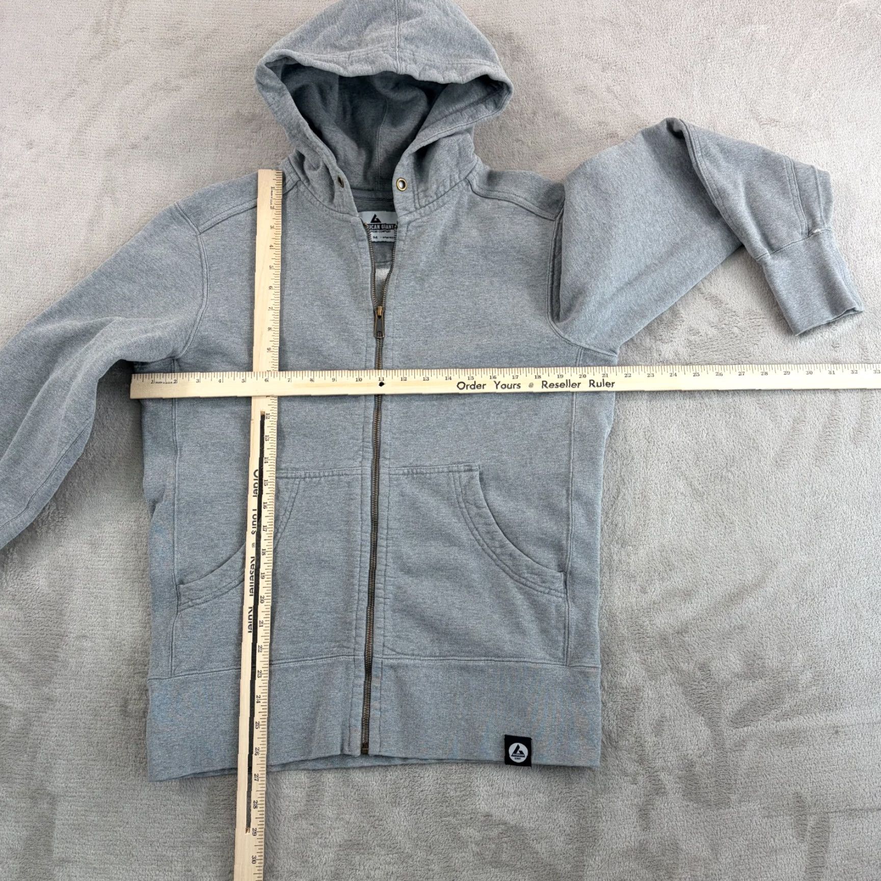 Vintage American Giant Classic Heavyweight Full Zip Hoodie Sweatshirt Gray Men Medium US Size US M / EU 48-50 / 2 - 7 Thumbnail