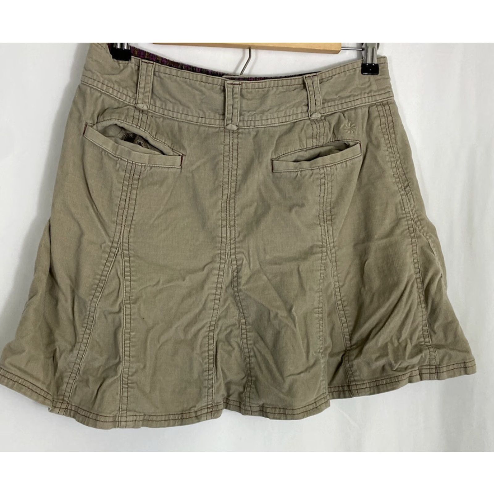 Athleta Athleta Whenever Skirt 4p Corduroy Flare A-Line Beige Khaki Tan Skirt Women Petite 4P Beige Corduroy A-Line Lined Short Size 27" / US 4 / IT 40 - 3 Thumbnail