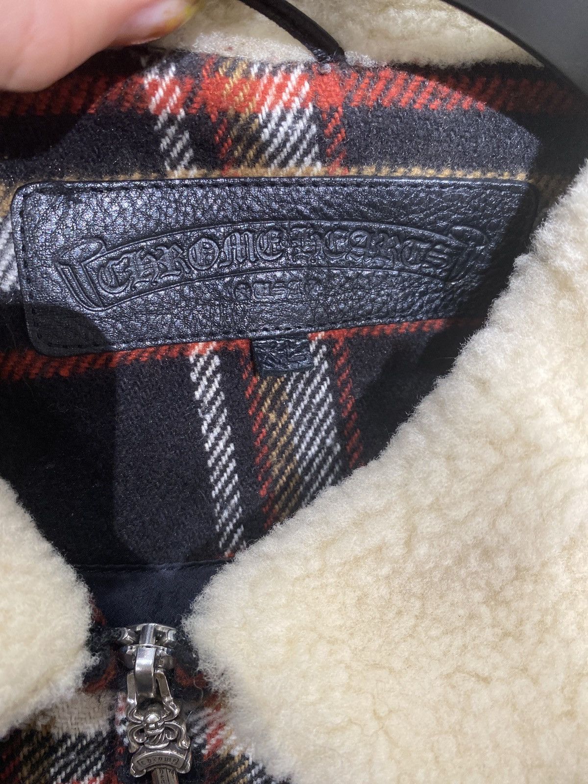 Chrome Hearts Chrome Hearts Flannel Fur Collar Zip Up Jacket Size US XL / EU 56 / 4 - 5 Thumbnail