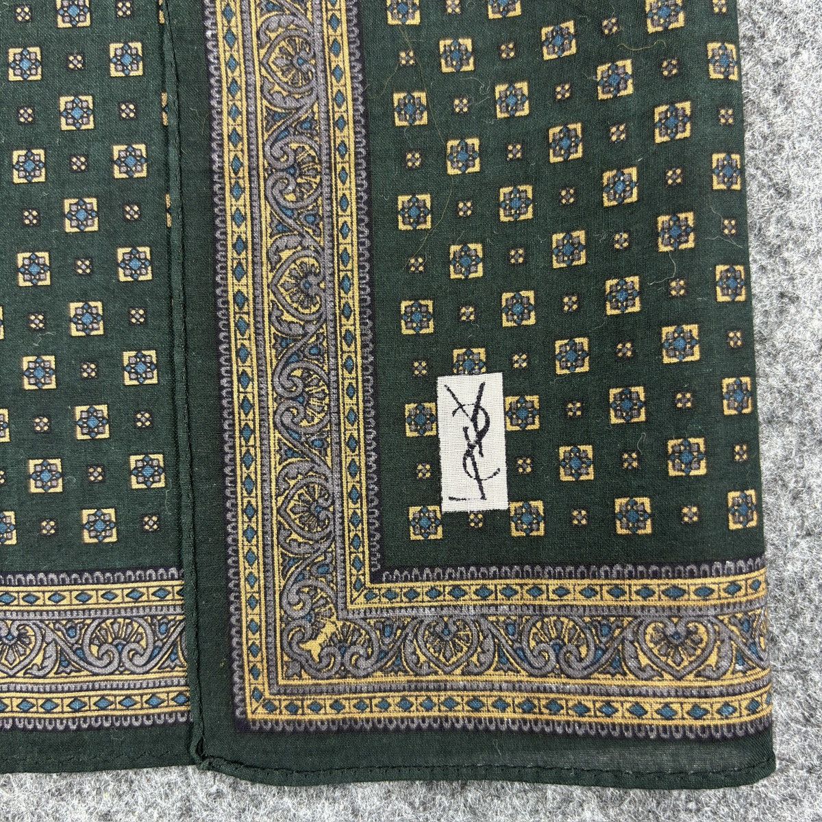 Vintage × Yves Saint Laurent Handkerchief # E041 # Bandana # Neckerchief Size ONE SIZE - 4 Thumbnail
