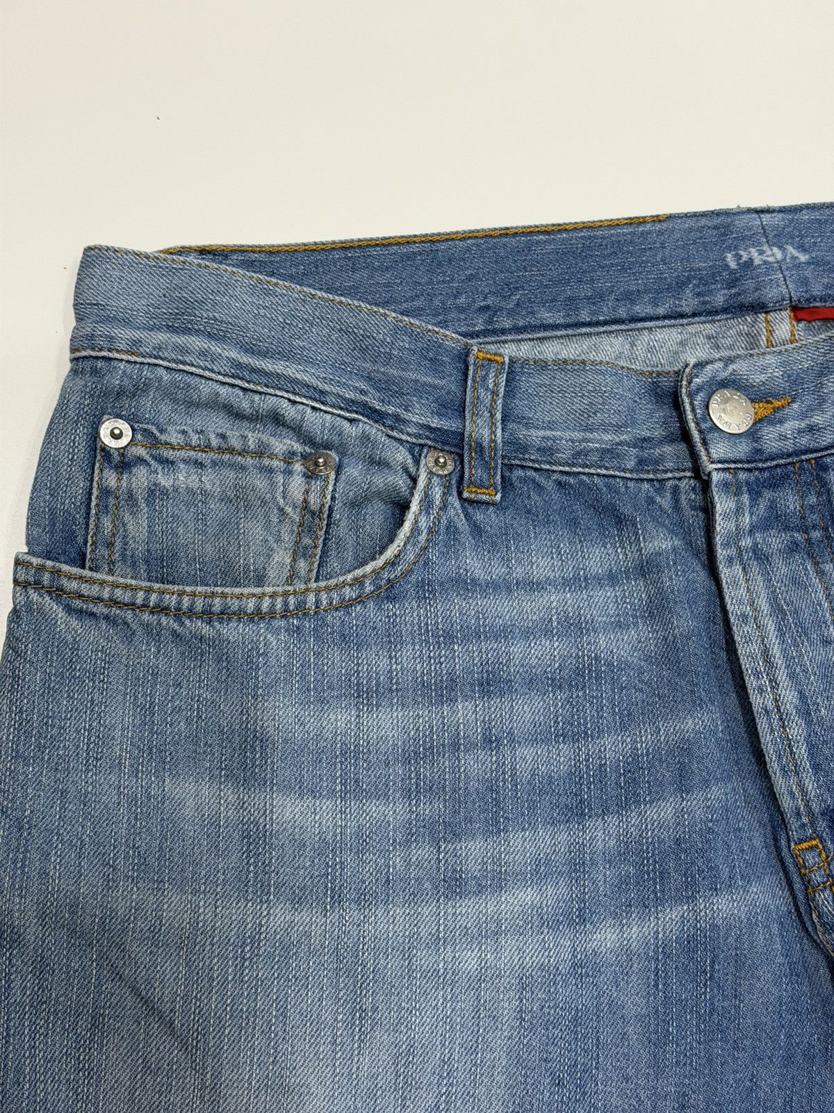Prada PRADA SS 2008 Flared Distressed Blue Denim Jeans Nettspend Size US 34 / EU 50 - 7 Thumbnail