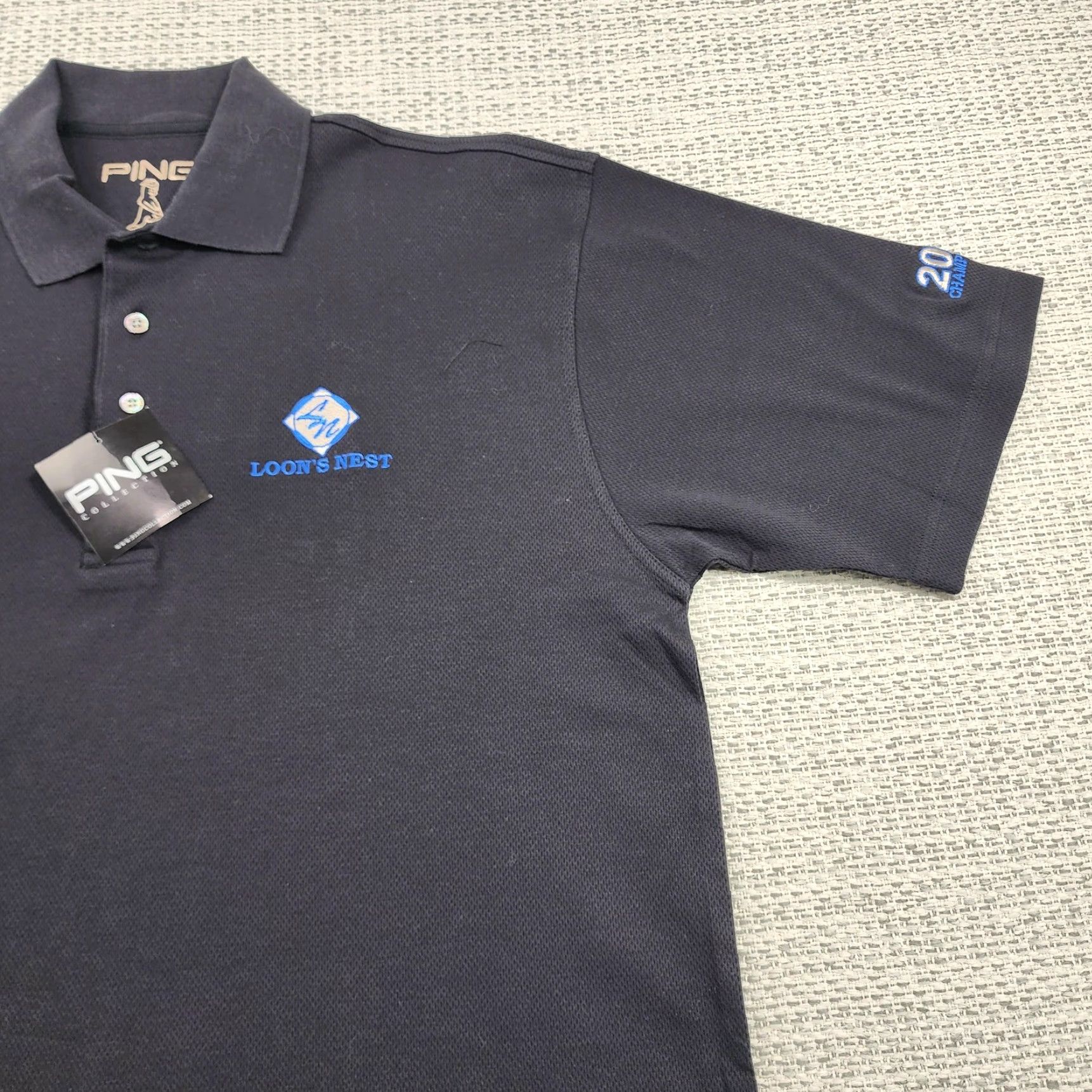 Vintage VINTAGE PING Polo Shirt Mens Medium Black Loon's Nest 2003 Championship Golf 00s Size US M / EU 48-50 / 2 - 2 Thumbnail