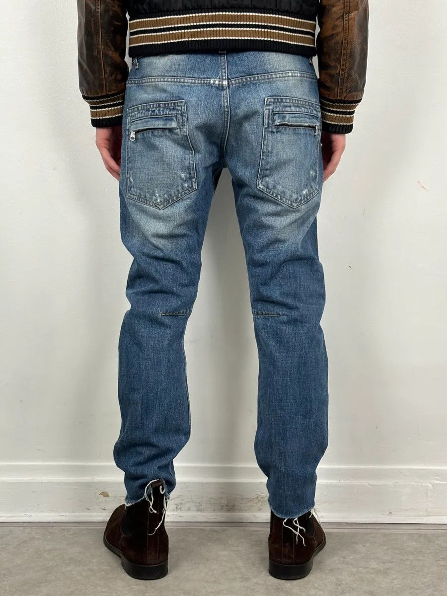 Pierre Balmain SS2012 Pierre Balmain Light Blue Denim Distressed Jeans Size US 31 - 4 Thumbnail