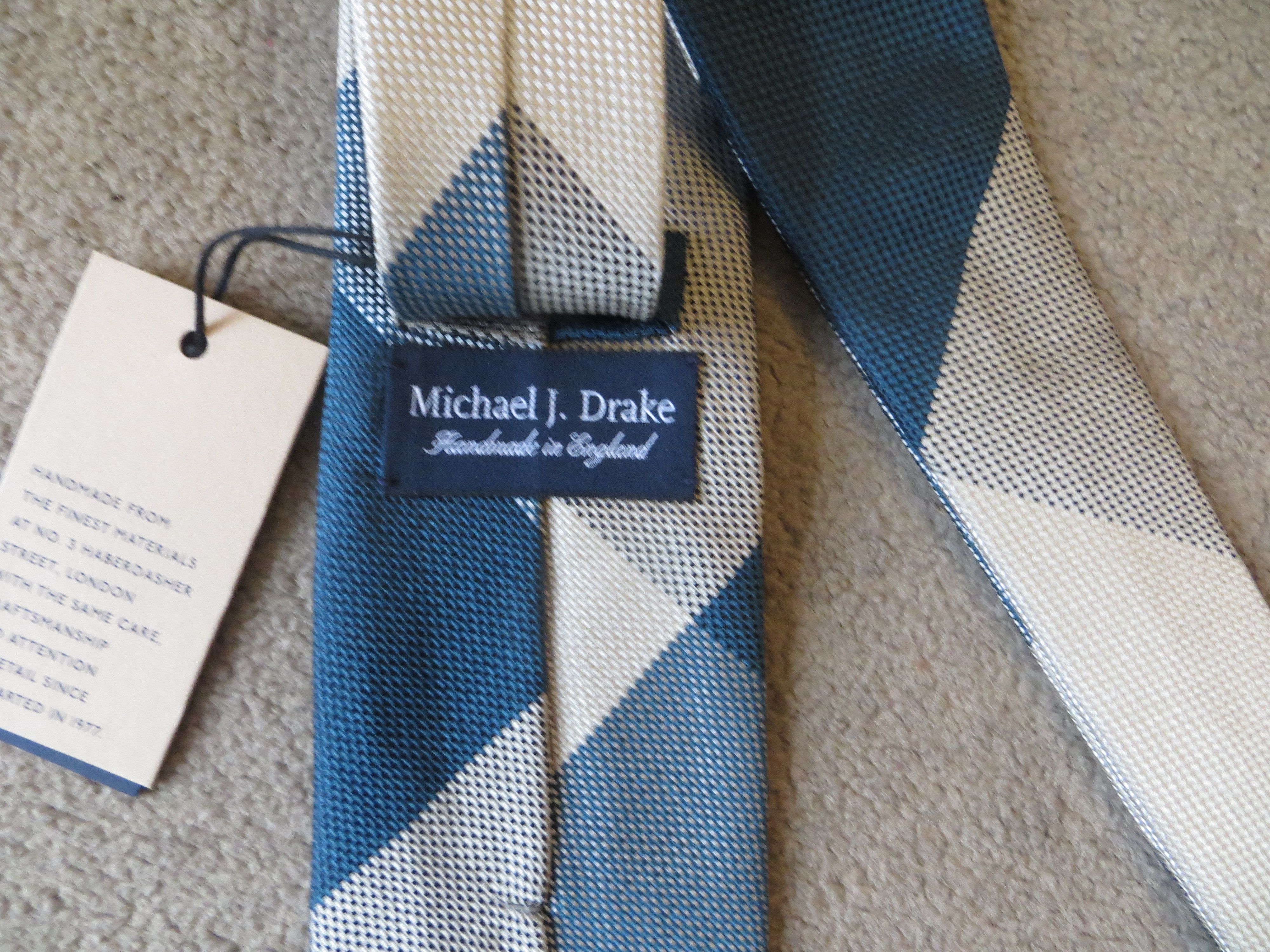 Drake's MICHAEL J DRAKE SILK TIE Size ONE SIZE - 3 Thumbnail