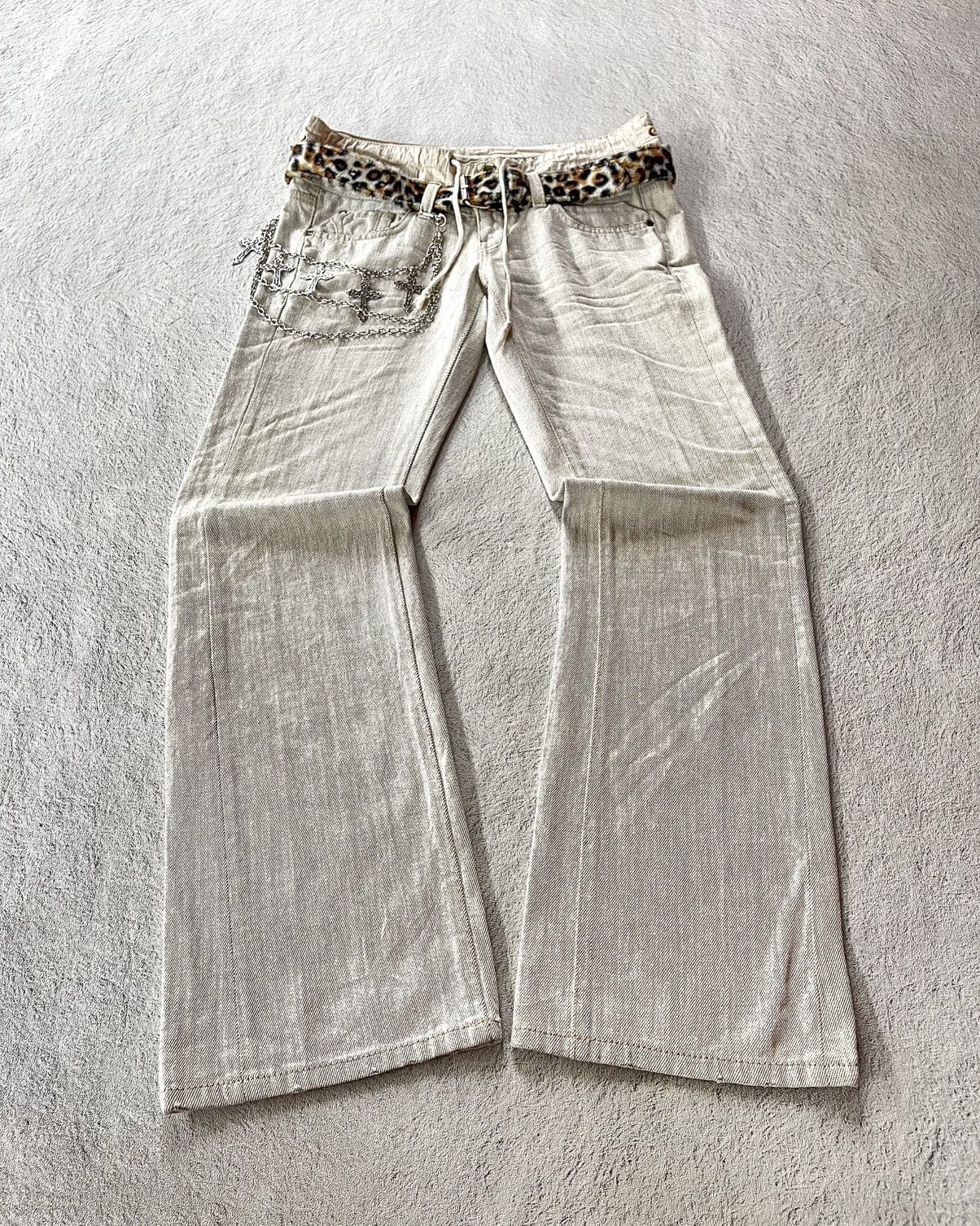 Pre-owned Hysteric Glamour X If Six Was Nine Wannabe Double Waist Flare Jean In Light Grey