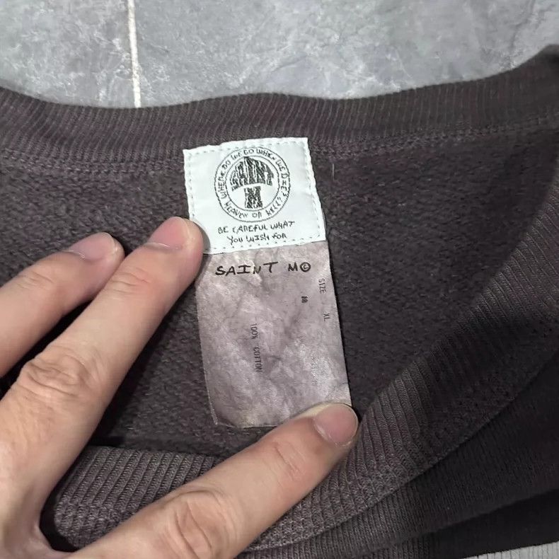 Saint Michael Saint MichaelWashed Black Co-Branded sweatshirt 2505-Nextar Size US XL / EU 56 / 4 - 4 Thumbnail