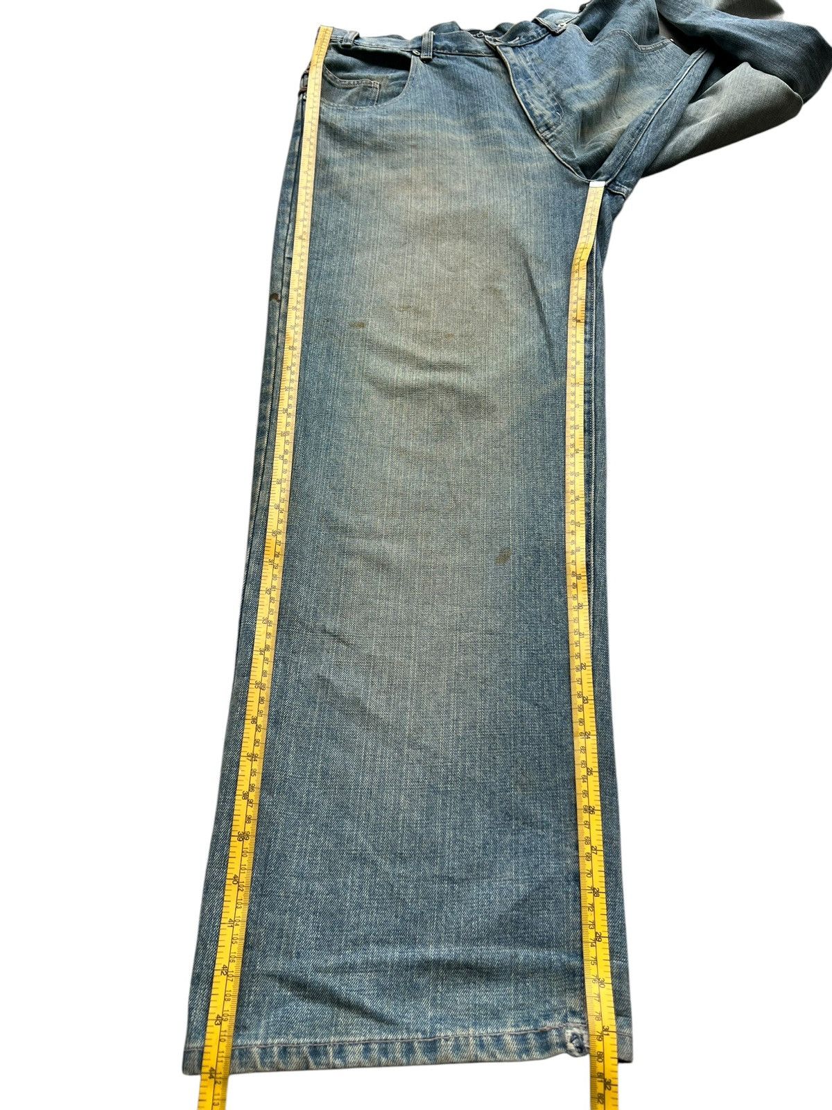 Sean John 2000s Sean John Distressed Sandwash Baggy Denim Jeans 34x31 Size US 34 / EU 50 - 11 Thumbnail