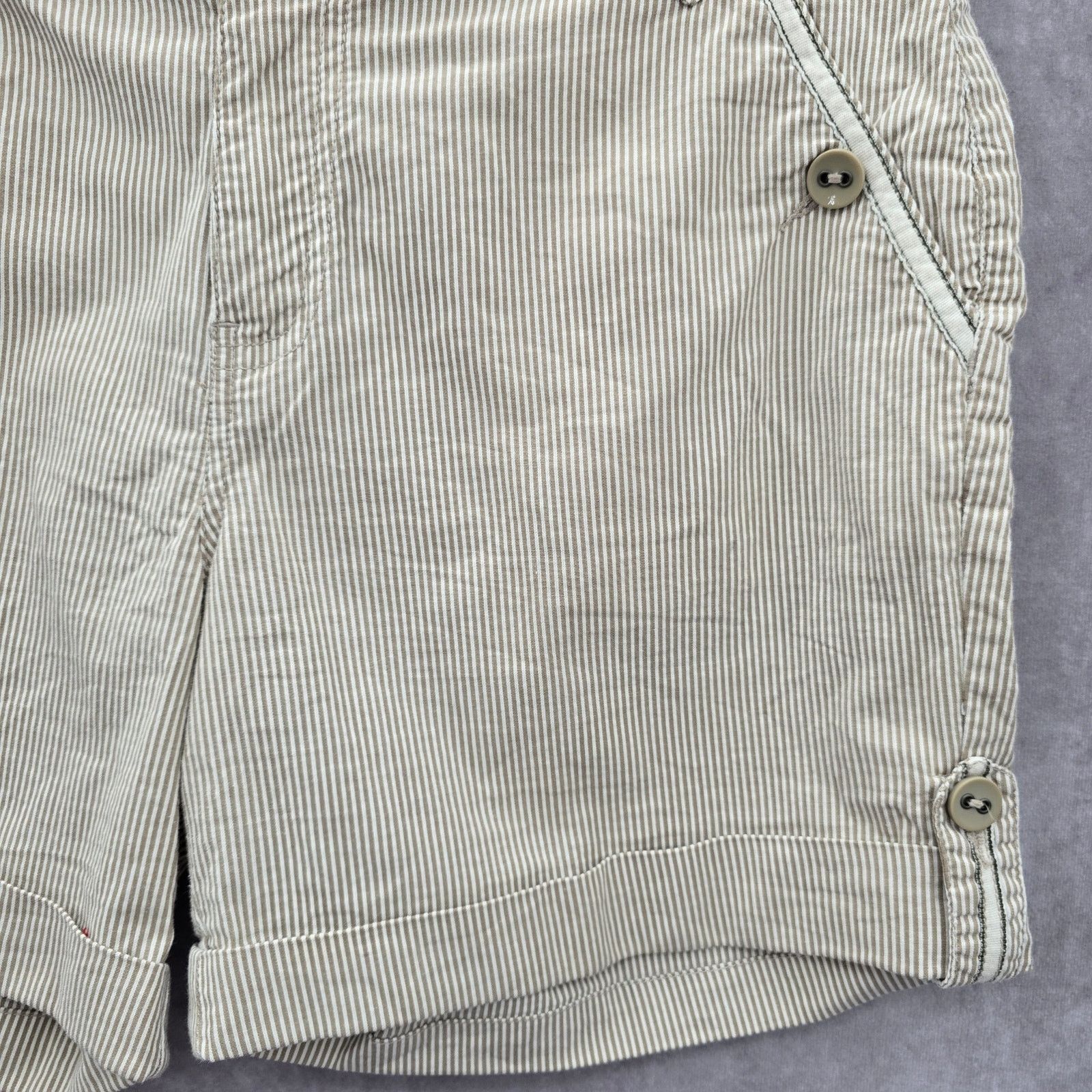Other Bill Bass Jeans Bermuda Flat Front Stripe Shorts Cotton 10 Size 32" / US 10 / IT 46 - 5 Thumbnail